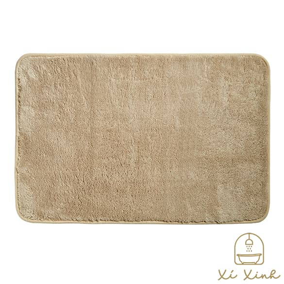 SUSANA Beige Synthetic Fabric Bathroom Rug image 2