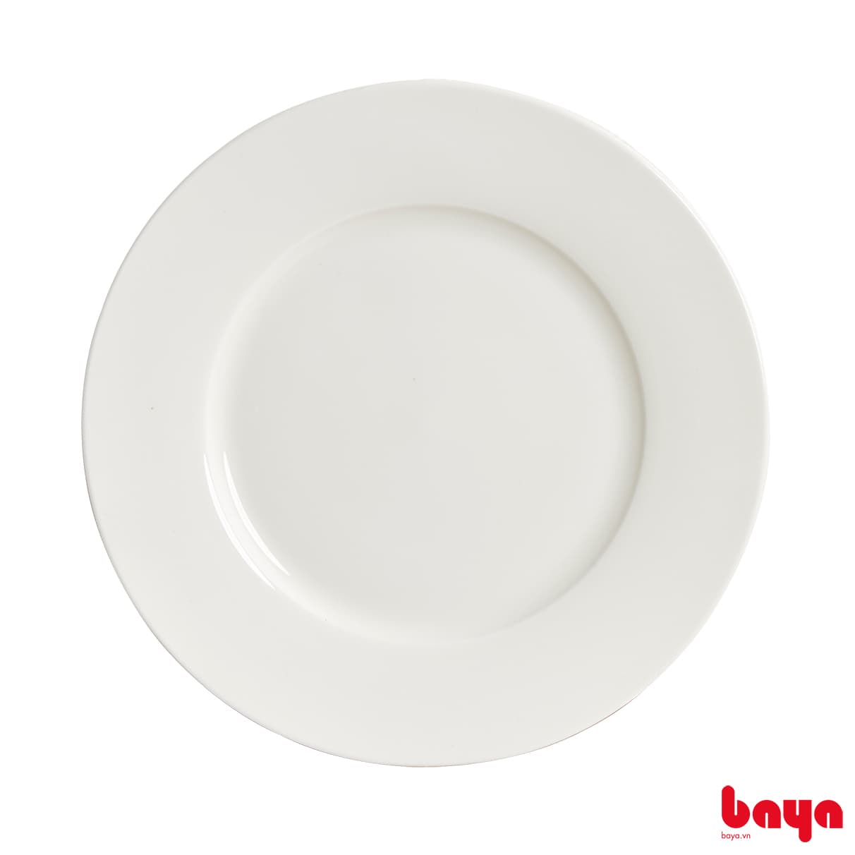 Set of 2 small white ceramic plates WIN H1.5xDia15