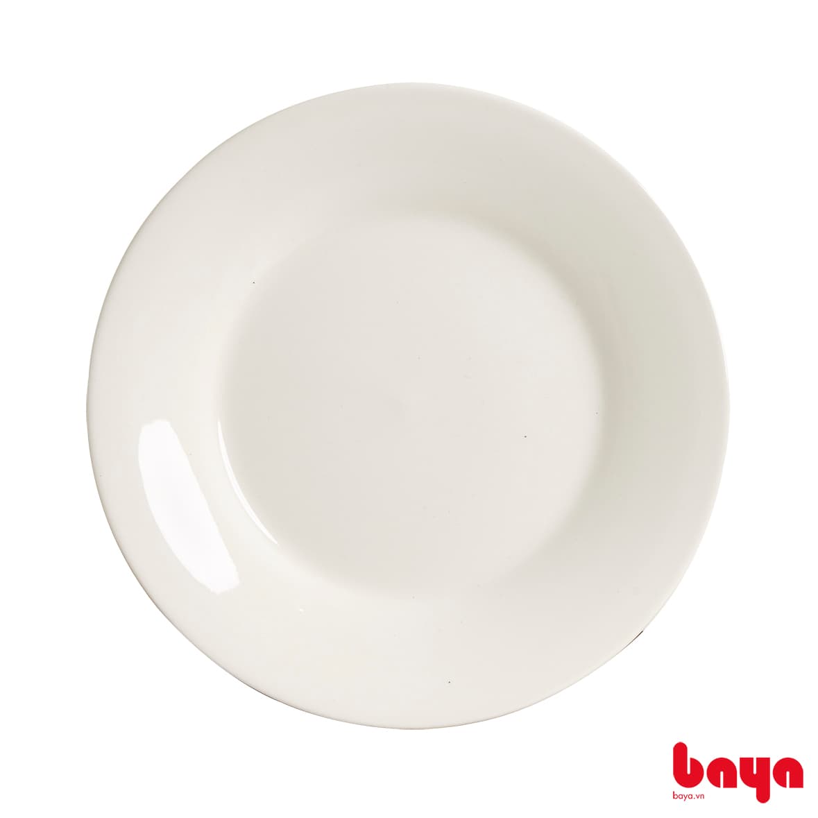 Set of 2 large white ceramic plates WIN H2xDia23