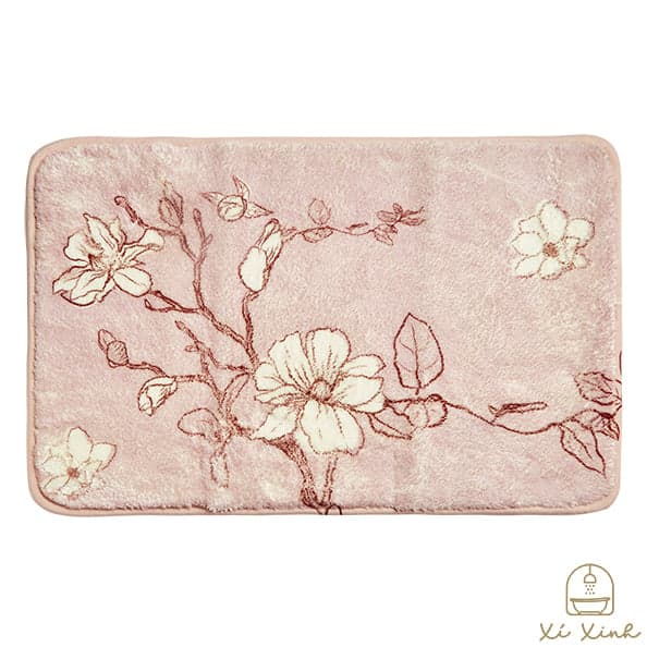 XING Flower Branch Pattern Bathroom Carpet