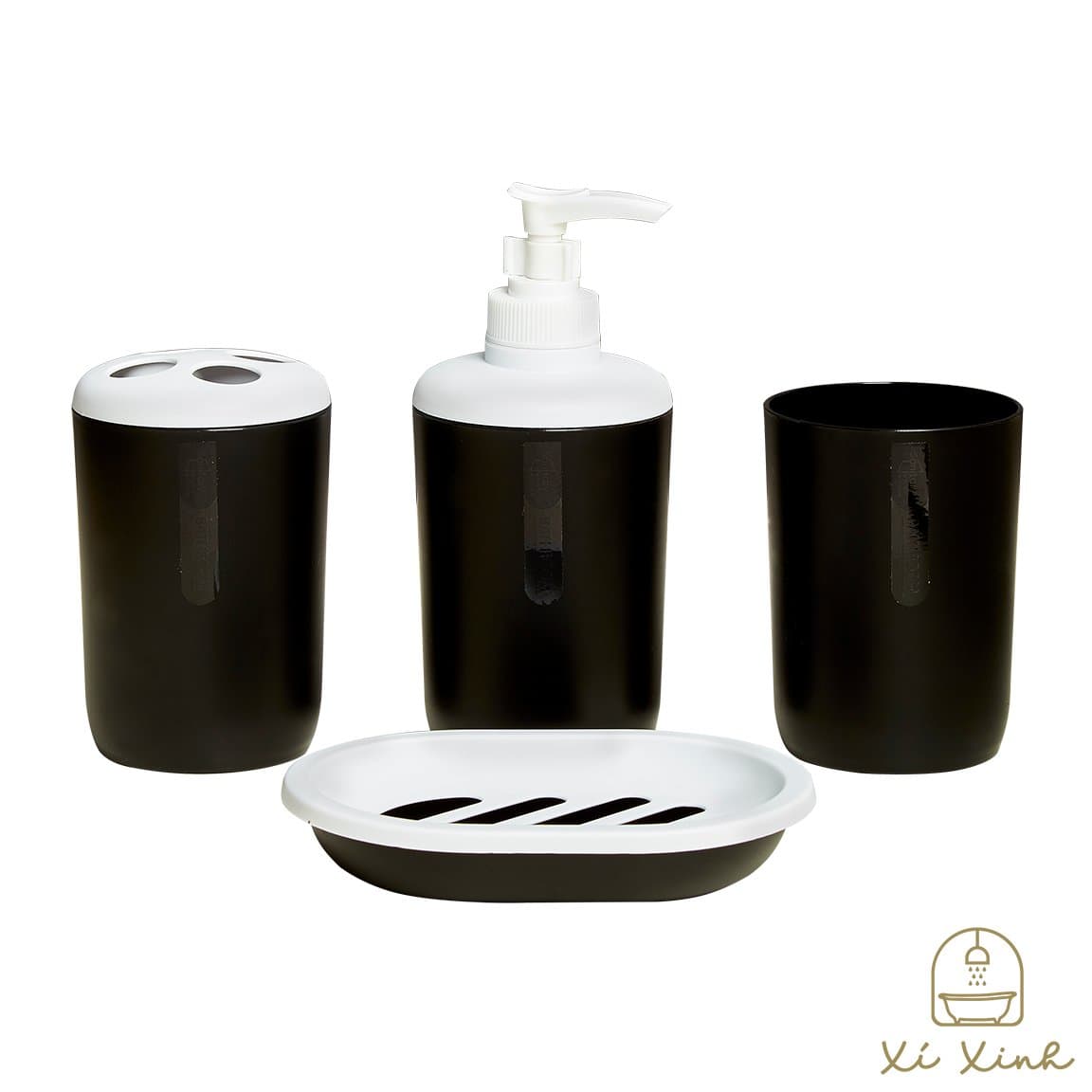 XYLIA PP Plastic Bathroom Accessories Set