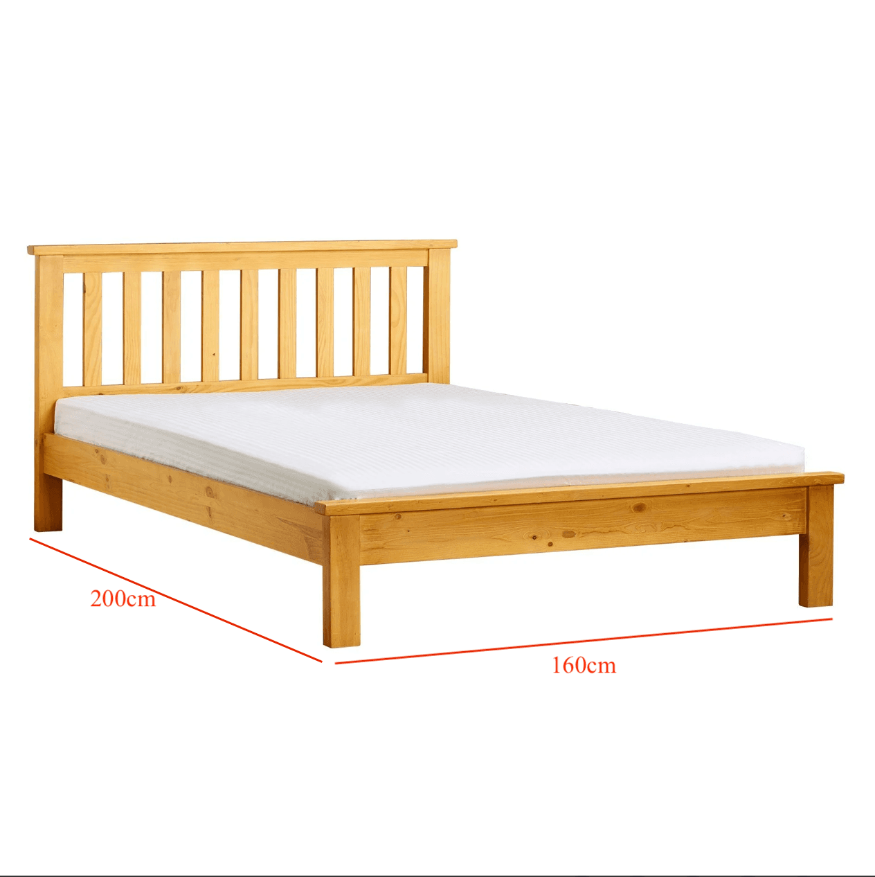 Giường Gỗ Thông 1m6, 1m8 ALI
