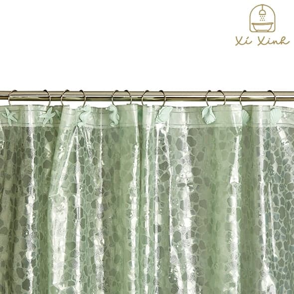 Rèm Tắm Vinyl Xanh Bạc Hà XYLIA
